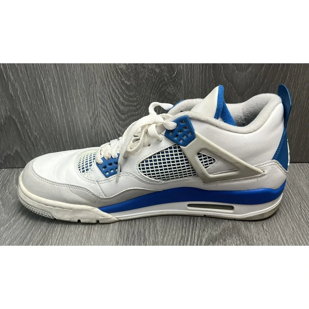 Nike Air Jordan 4 Retro Shoes Mens Size 12 Blue Military Sneakers 308497-105